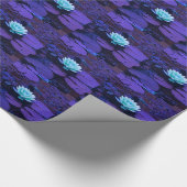 Lotus Flower Magical Paars Blue Turquoise Floral Cadeaupapier (Hoek)