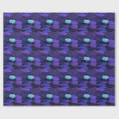 Lotus Flower Magical Paars Blue Turquoise Floral Cadeaupapier (Vlak)