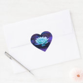 Lotus Flower Magical Paars Blue Turquoise Floral Hart Sticker (Envelop)