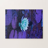 Lotus Flower Magical Paars Blue Turquoise Floral Legpuzzel (Horizontaal)
