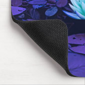 Lotus Flower Magical Paars Blue Turquoise Floral Muismat (Hoek)