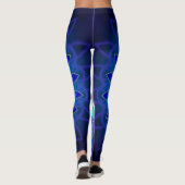 Lotus Flower Mandala - blue cyan violet Leggings (Achterkant)