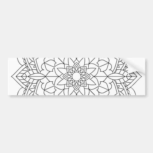 Lotus Flower Mandala Bumpersticker (Voorkant)