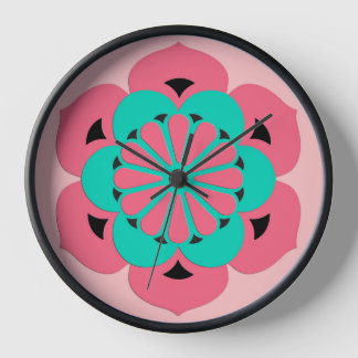 Lotus Flower Mandala, Coral Pink en Turquoise