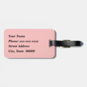 Lotus Flower Mandala, Coral Pink en Turquoise Bagagelabel (Achterkant horizontaal)