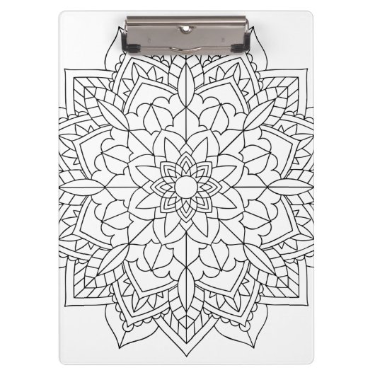 Lotus Flower Mandala Klembord (Voorkant)