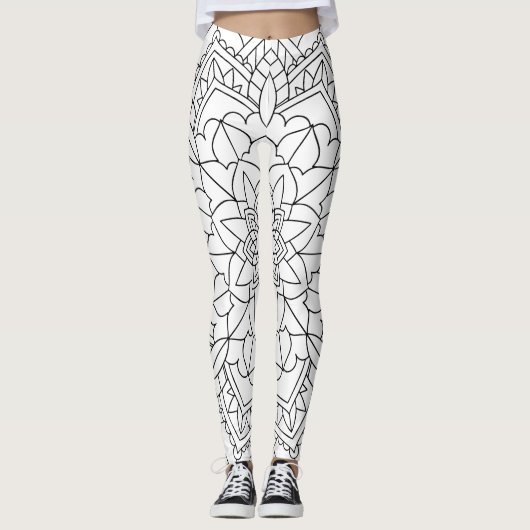 Lotus Flower Mandala Leggings (Voorkant)