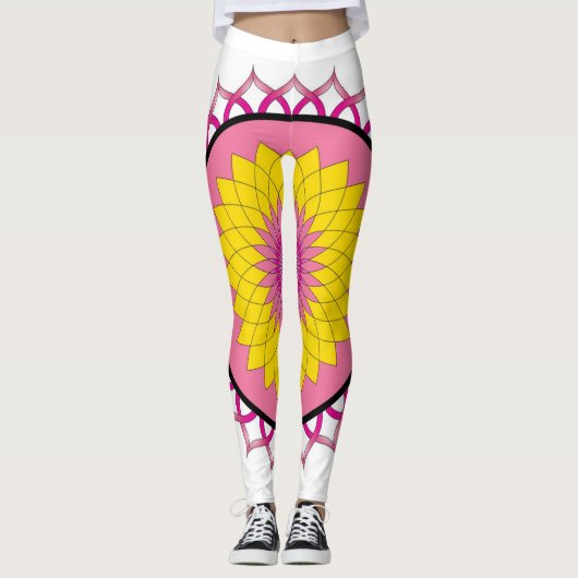 Lotus Flower Mandala Leggings (Voorkant)