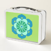 Lotus Flower Mandala, Lime Green en Light Blue (Achterkant)