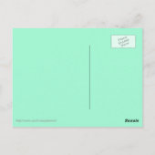 Lotus Flower Mandala, Lime Green en Light Blue Briefkaart (Achterkant)