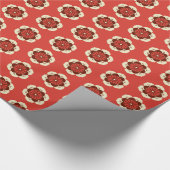 Lotus Flower Mandala, Mandarijns Oranje Cadeaupapier (Hoek)