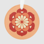 Lotus Flower Mandala, Pastel Oranje and Mandarin Ornament (voorkant)