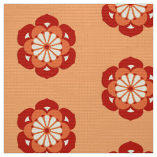 Lotus Flower Mandala, Pastel Oranje and Mandarin Stof
