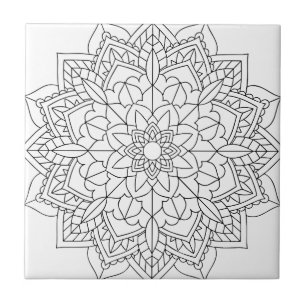 Lotus Flower Mandala Tegeltje
