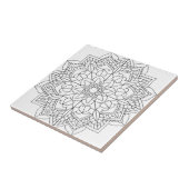 Lotus Flower Mandala Tegeltje (Zijkant)