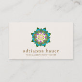 Lotus Flower Mandala Visitekaartje (Voorkant)