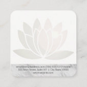 Lotus Flower Marbled | Day Spa | Massage Vierkante Visitekaartje (Achterkant)