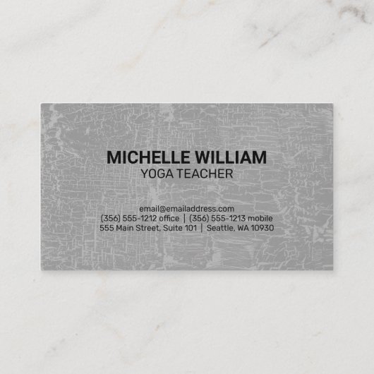 Lotus Flower / Marged Grey | Korting Visitekaartje (Achterkant)