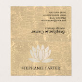 Lotus Flower Marged Texture Visitekaartje (Buitenkant ongevouwen)