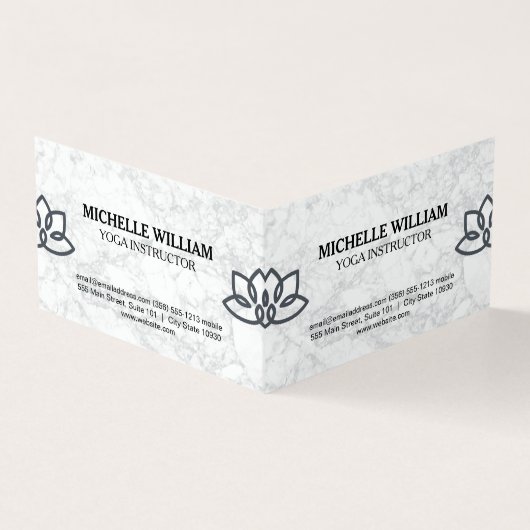 Lotus Flower Marged | Yoga-leraar | Yoga Studio Visitekaartje (Buitenkant)