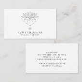 Lotus Flower Massage Therapist Visitekaartje (Voorkant / Achterkant)