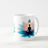 Lotus Flower Meditatie Mok met Spirituele tekst (Voorkant rechts)