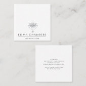 Lotus Flower Meditation Teacher Vierkante Visitekaartje (Voorkant / Achterkant)