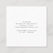 Lotus Flower Meditation Teacher Vierkante Visitekaartje (Achterkant)