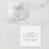 Lotus Flower Meditation Teacher Vierkante Visitekaartje (Voorkant / Achterkant)