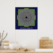 Lotus flower meditation-wiel poster (Keuken)