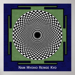 Lotus flower meditation-wiel poster