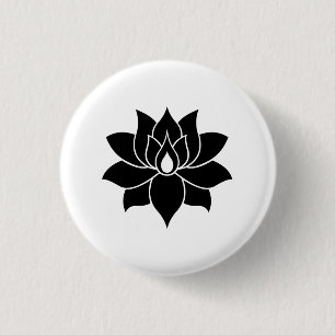 Lotus Flower Meditation Yoga Men, Women & Kids Ronde Button 3,2 Cm