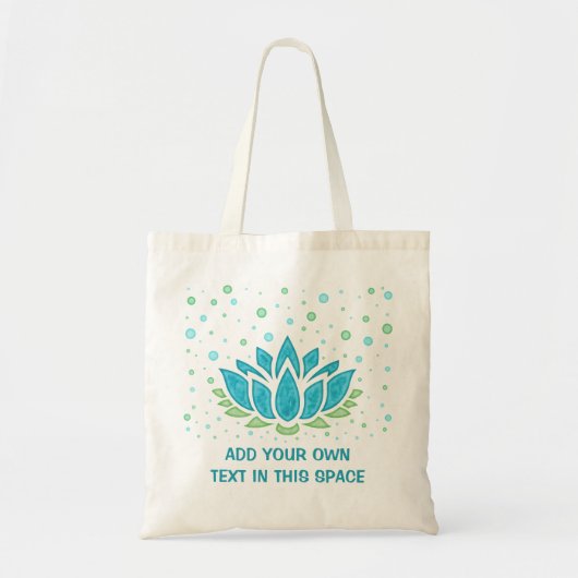 Lotus Flower Meditation Yoga Zen | Sjabloon tekst Tote Bag (Voorkant)