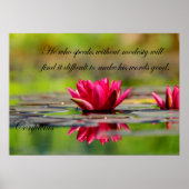 Lotus Flower met Confucius Poster (Voorkant)