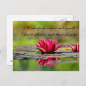 Lotus Flower met Confucius Quotes Briefkaart (Voorkant / Achterkant)