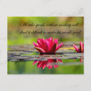 Lotus Flower met Confucius Quotes Briefkaart