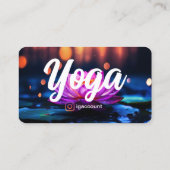 Lotus Flower Modern Elegant Yoga Docent Sjablonen Visitekaartje (Achterkant)