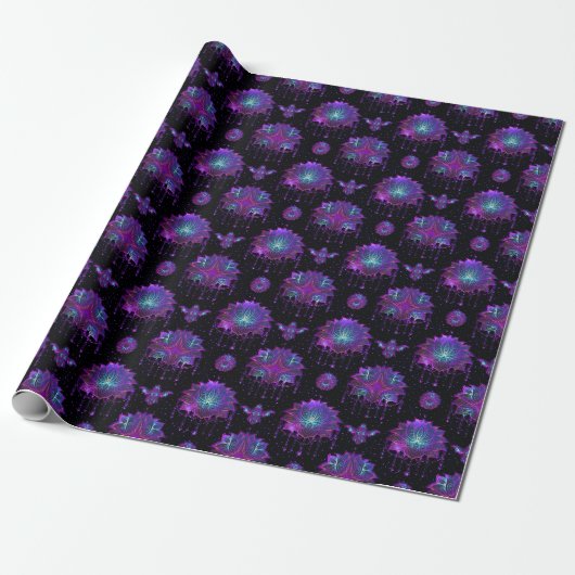 Lotus Flower naadloos symbool Cadeaupapier (Uitgerold)