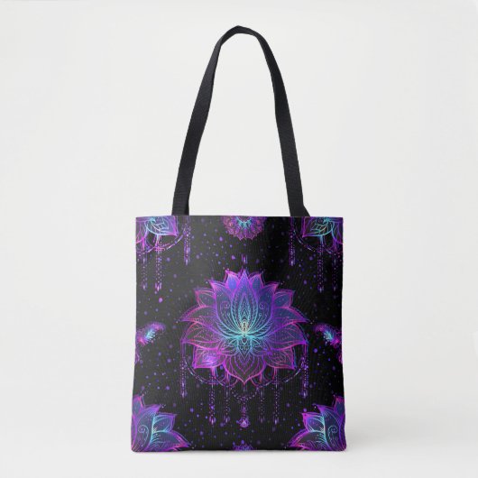 Lotus Flower naadloos symbool Tote Bag (Voorkant)