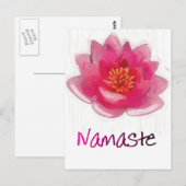 Lotus Flower "Namaste" Yoga Gifts Briefkaart (Voorkant / Achterkant)