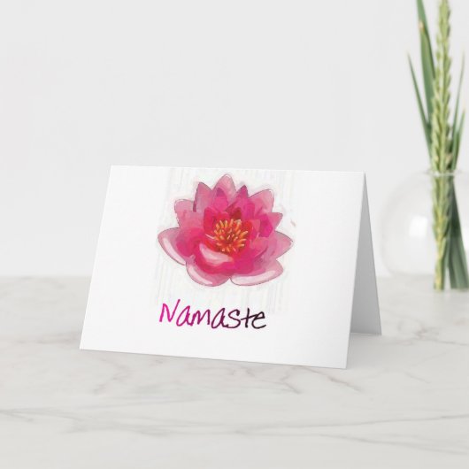 Lotus Flower "Namaste" Yoga Gifts Kaart (Voorkant)