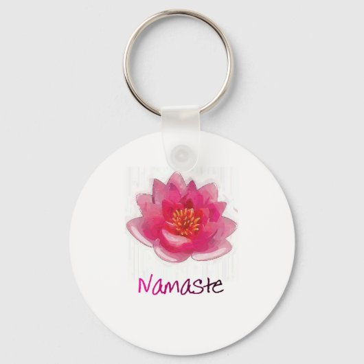 Lotus Flower "Namaste" Yoga Gifts Sleutelhanger (Voorkant)
