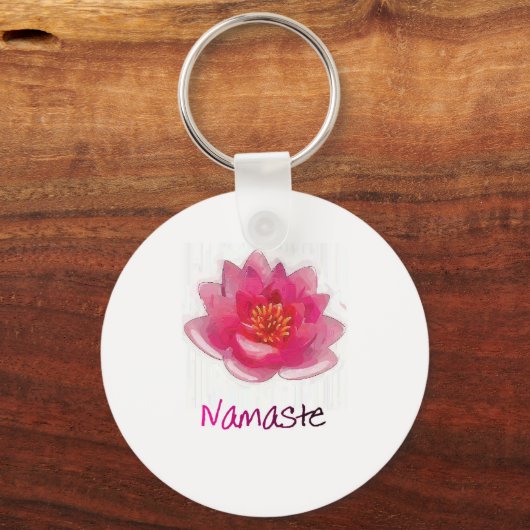 Lotus Flower "Namaste" Yoga Gifts Sleutelhanger (Voorkant)