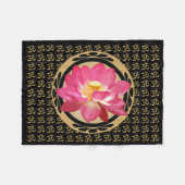 Lotus Flower Om Fleece Blanket 30"x40" Deken (Voorkant (Horizontaal))