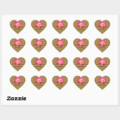 Lotus Flower OM Gold Heart Sticker (Vel)