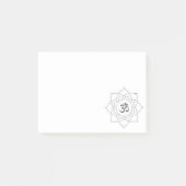 Lotus Flower Om Symbol Tekening Post-it Notes (Voorkant)