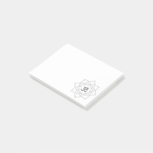 Lotus Flower Om Symbol Tekening Post-it Notes (Schuin)