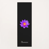Lotus Flower on Black Yogamat (Voorkant)