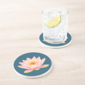 Lotus Flower op Blue Onderzetter (Zijkant)