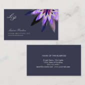 Lotus Flower Paars Logo Healing Therapy Yoga Visitekaartje (Voorkant / Achterkant)